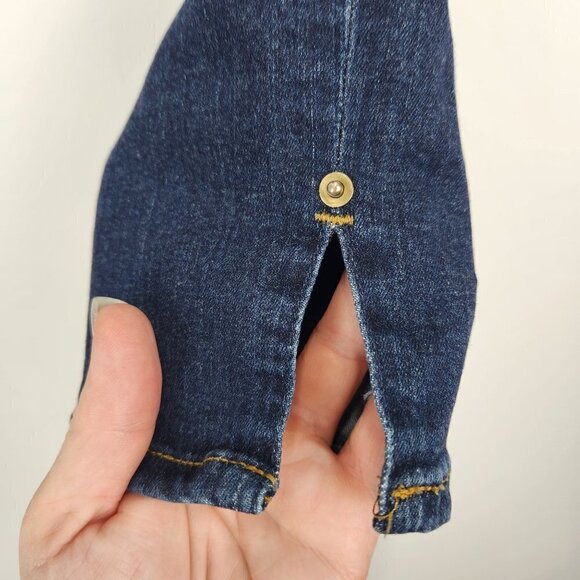 FRAME Le High Skinny Jeans in Wythe Size 27 Split Hems Stretch Denim - Picture 5 of 9